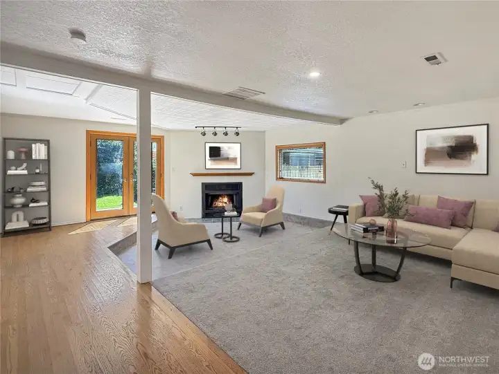 Check of how large this familyroom is plenty of room for a bar or ??? pool table. Double door access leads to a deck and the backyard.