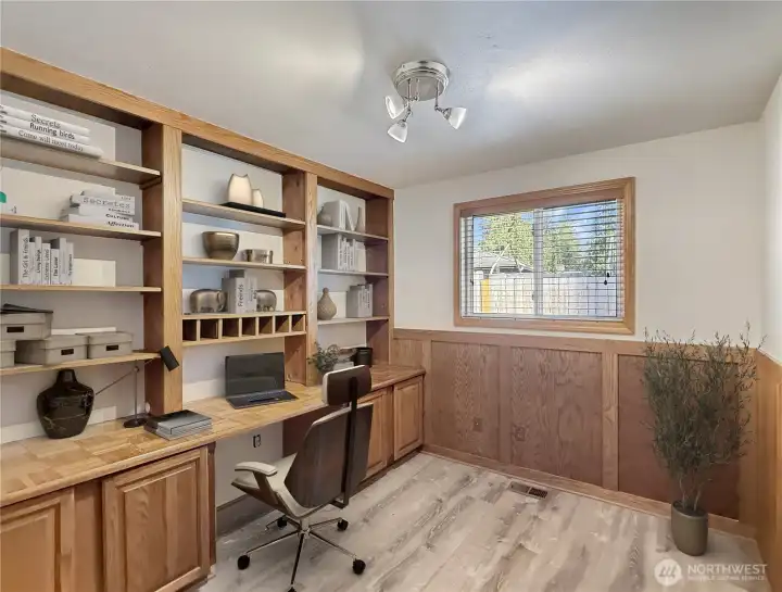 Bedroom 4 (there is a closet) or office