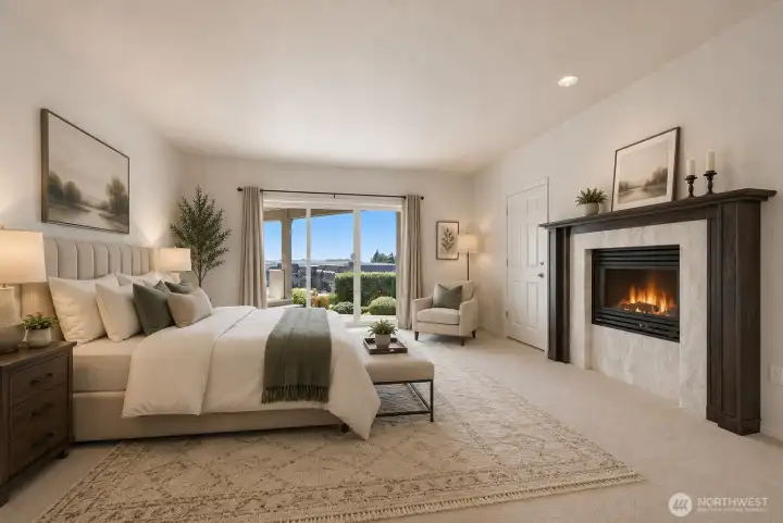 Bedroom, Primary #2 - Fireplace