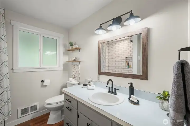 Updated Full Hall Bath