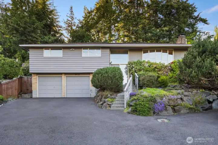 Home faces east with view of Cascade Range