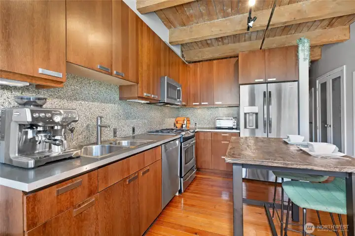 The thoughtful layout offers an easy flow from the kitchen through the living space. The thoughtful layout offers an easy flow from the kitchen through the living space.