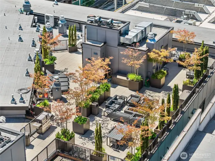 The rooftop deck offers an incredible outdoor extension of your living space. The rooftop deck offers an incredible outdoor extension of your living space.
