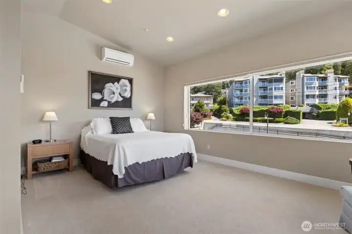There are two guest suites that owner can rent for their friends and family at a fee of $50 per night and a $50 cleaning fee. This one has a queen bed and is the unit to the South above the two 2-car garages.
