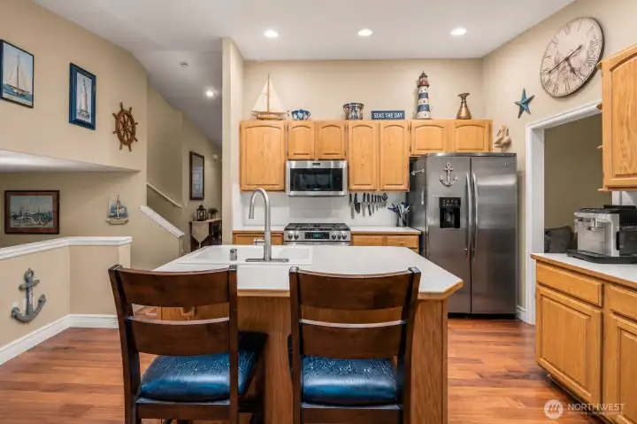 Kitchen, main level  *virtually staged