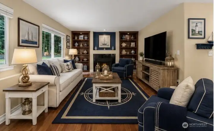 Family Room, lower level  *virtully staged