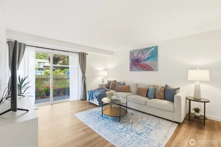 Sliding glass door is new. Sliding glass door is new.