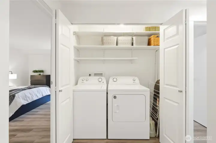 In unit full size laundry, makes daily living convenient. In unit full size laundry, makes daily living convenient.