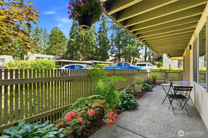 A private patio to enjoy year round. A private patio to enjoy year round.
