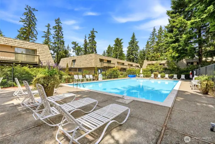 Community swimming pool is a 1 minute walk from the unit Community swimming pool is a 1 minute walk from the unit