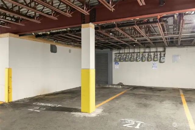 Appreciate secure garage builder-paid parking!