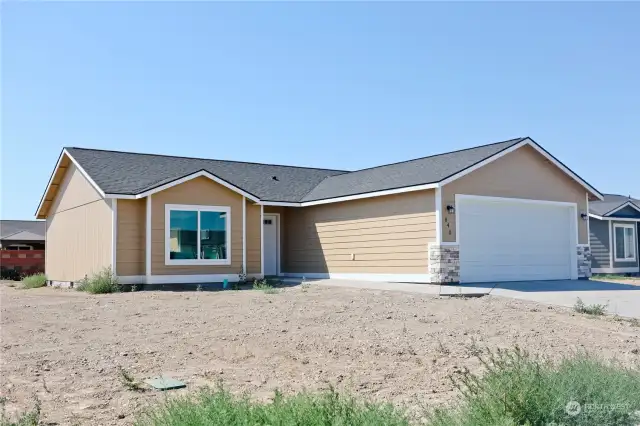 Exterior will be Stucco and a covered patio