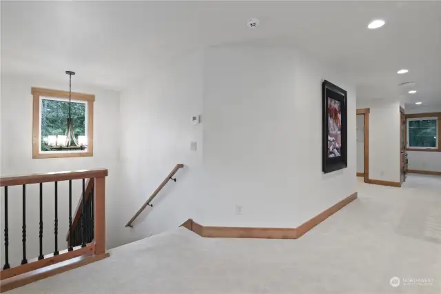 Upstairs loft hallway view.