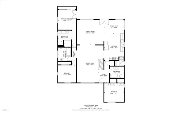 Floor plan main level. Great floor plan with seamless flow throughout! 3 bedrooms on the main level including the lavish primary suite!