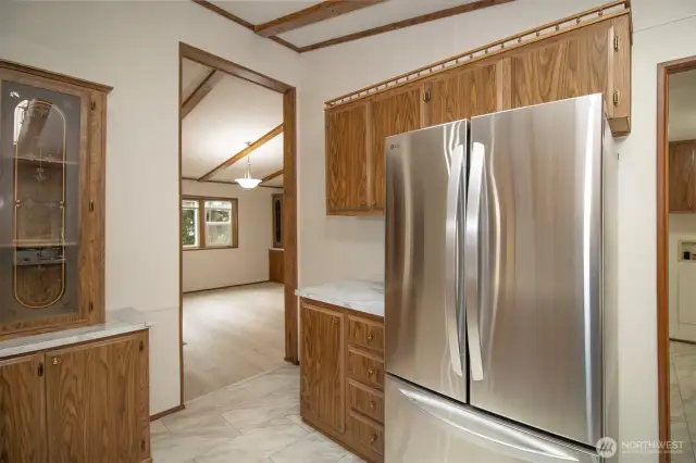 New SS Refrigerator in Kitchen