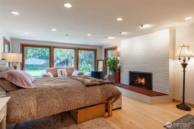 Downstairs family room currently being utilized as a bedroom