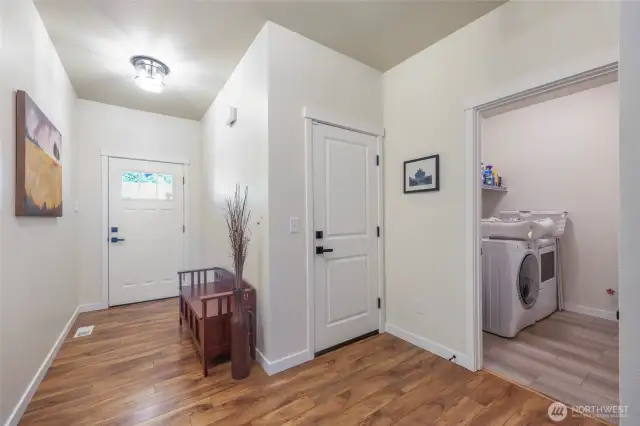 Spacious foyer; door to garage; utility room to the right!