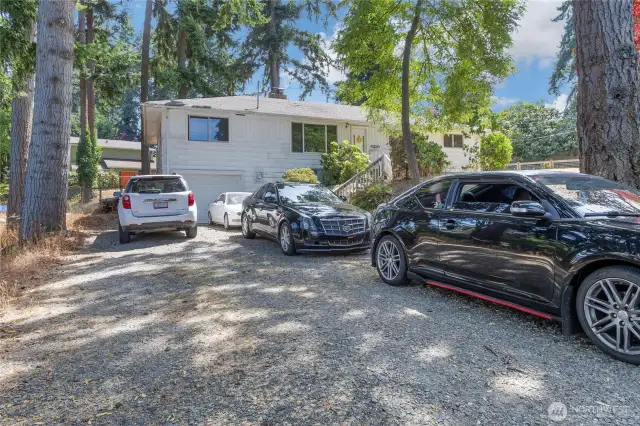 Lots of parking and mature landscaping