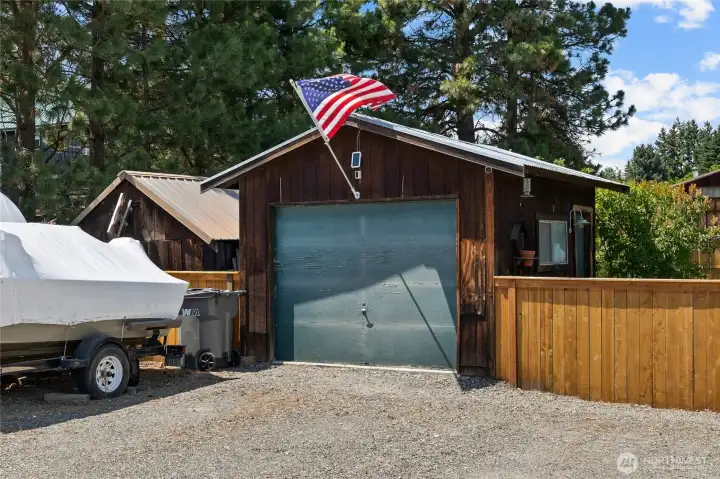 Detached garage! Room for 1 (small) car! Concrete floors.