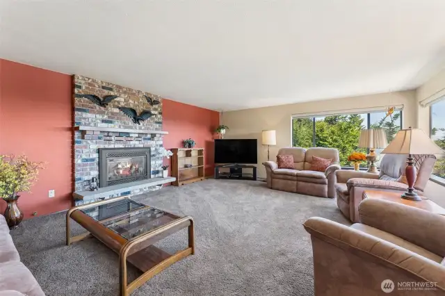 Living room #2 with a gas fireplace.