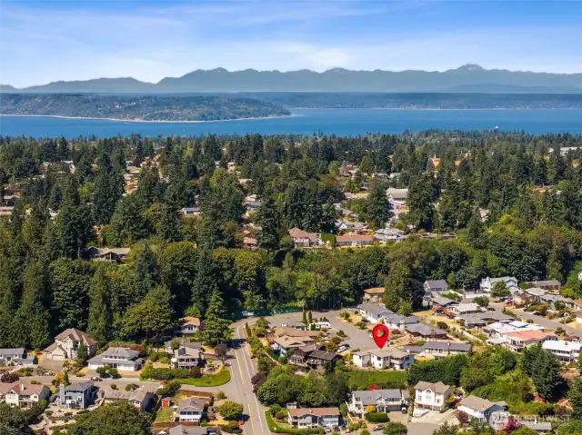 Looking west towards Puget Sound & the Olympics. Love this image.