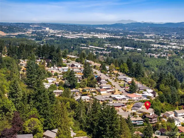 North and east towards Renton.