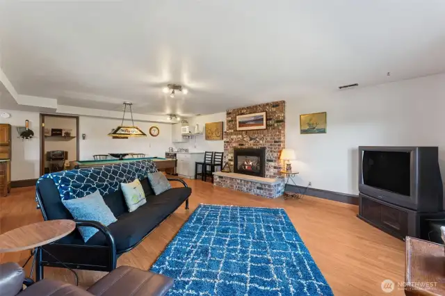 Gas fireplace, (Rec Room)