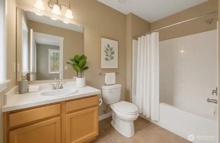 upper-level bathroom #3   *virtually staged*