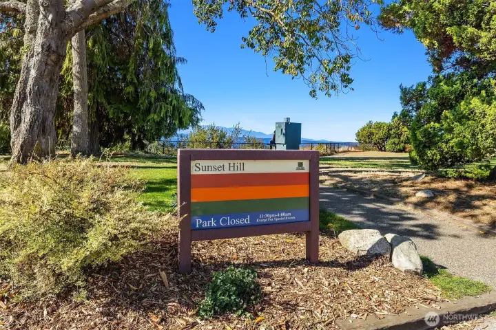 Favorite city park only a few blocks away