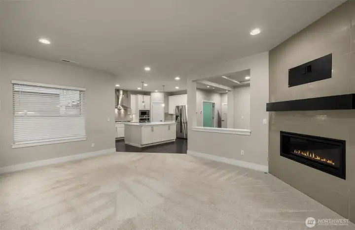 Room opens to the kitchen