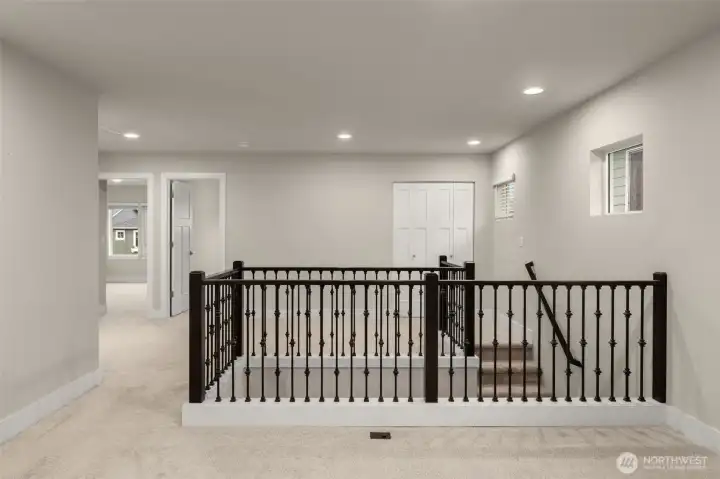 Loft perfect for gym, play area, office flex space.