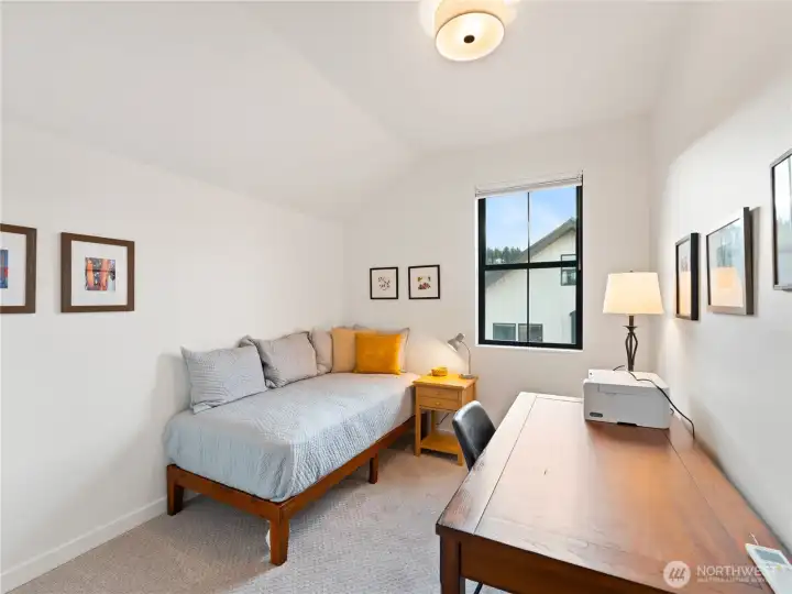 Upstairs additional bedroom works great for a flex/office space.