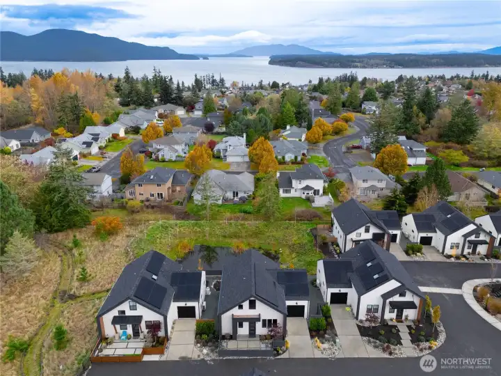 Additional view of the cottages looking out to the Chanel and San Juan Islands.