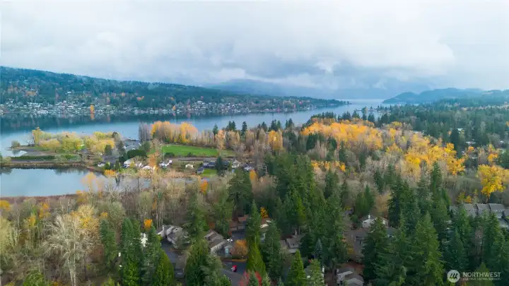 Aerial Looking at Lake Whatcom