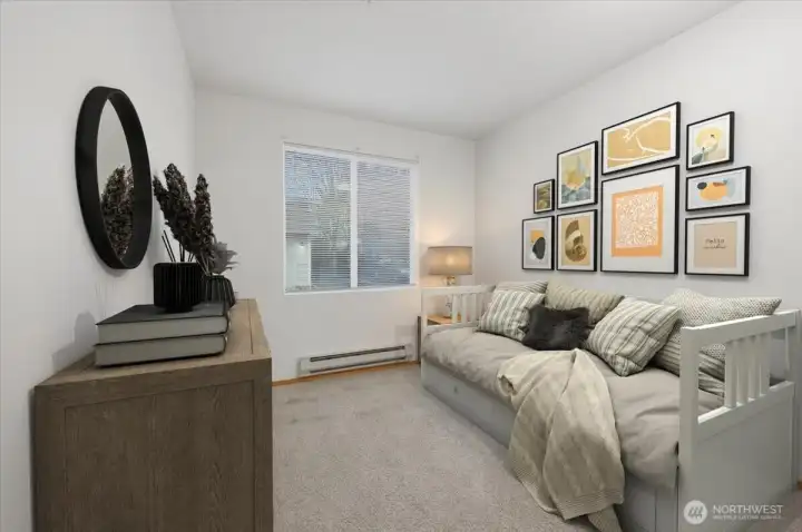 Bedroom #2.  Virtually staged.