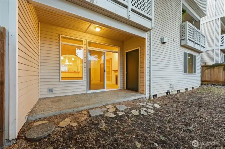 Private back yard patio.