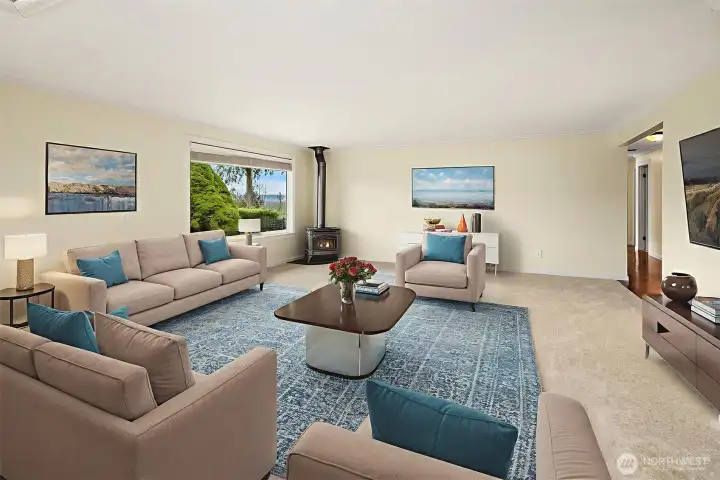 Virtually Staged Living Room