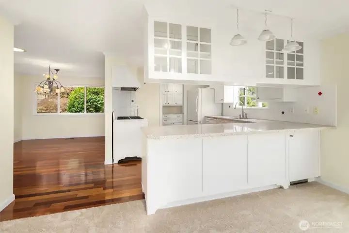 Living Room View Of Kitchen & Dining Room