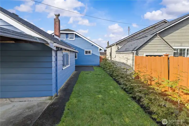 backyard with covered area