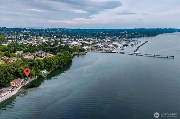 Stunning waterfront setting along Puget Sound with sweeping views.