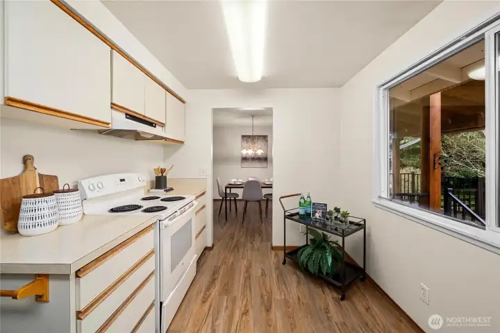 Generous cabinetry and storage throughout the kitchen