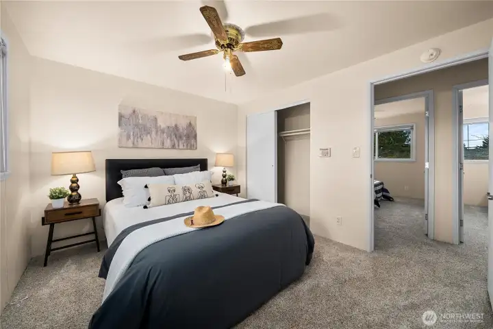 Spacious and large closer.