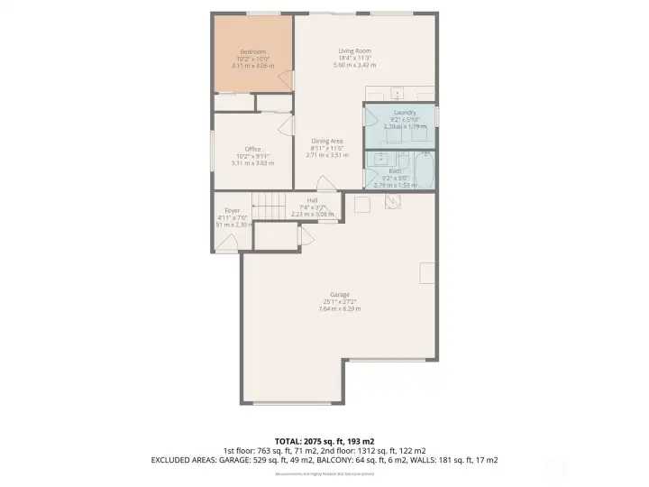 Lower level of home.