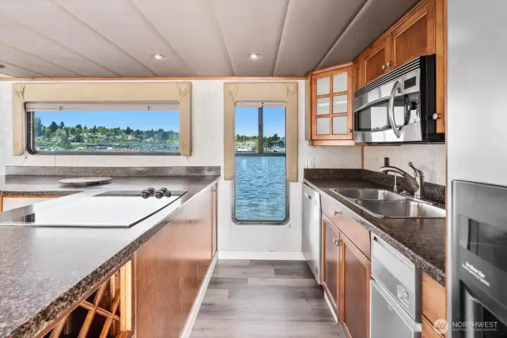 Galley style kitchen...