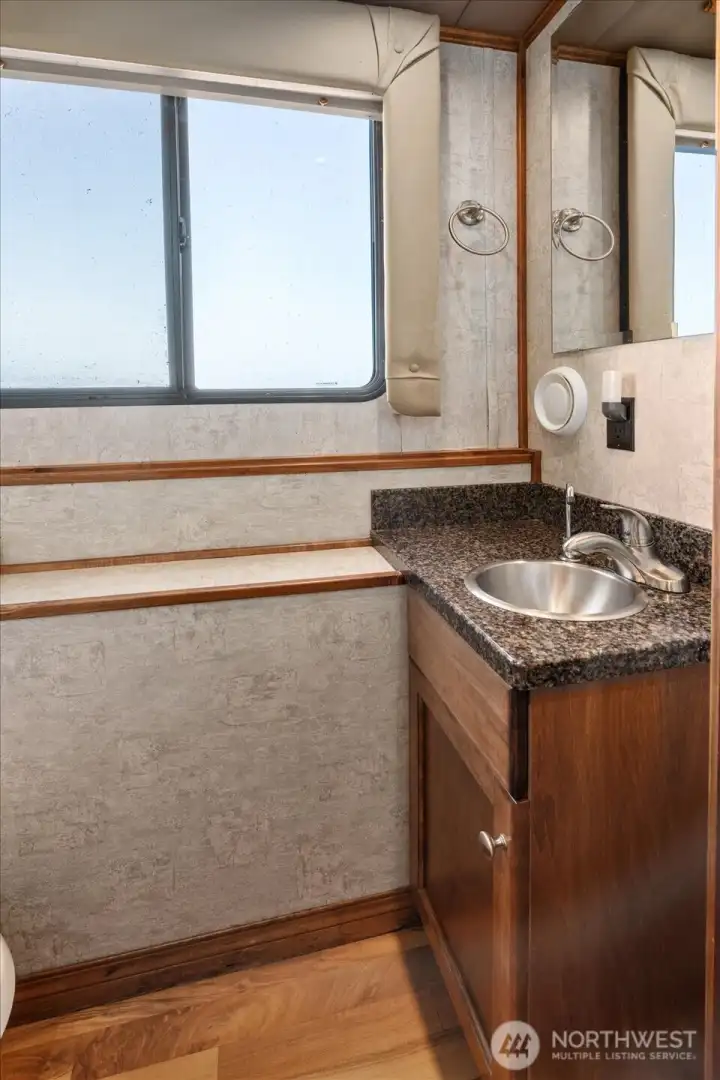 Half bath on the lower level...