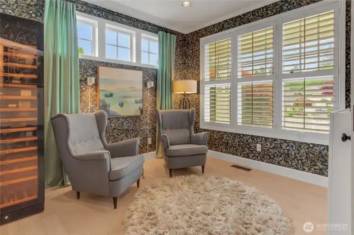 This lovely den/office has flexibility to be utilized as a conversation room or your daily home office.