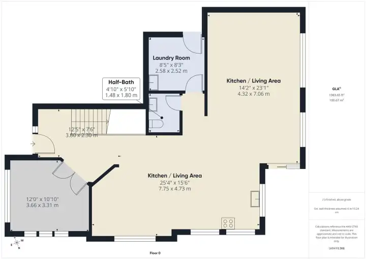 Main level floor plan.