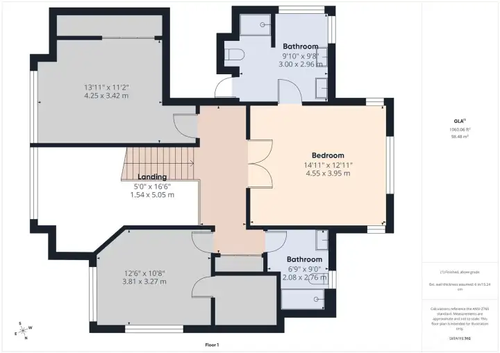 Upper-level floor plan.