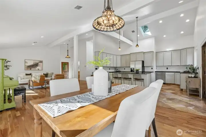Living, Dining and Kitchen
