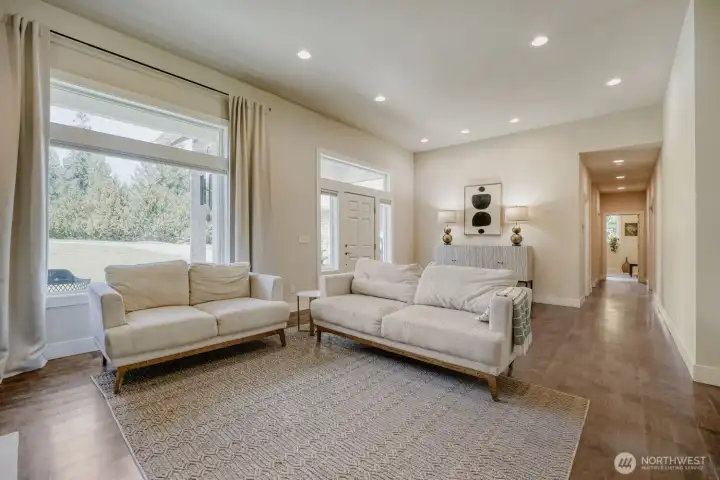 High ceilings and natural light make quite an impression.